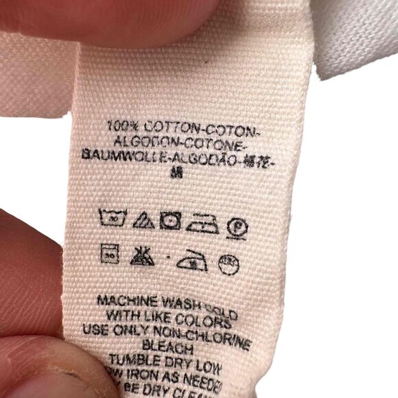 We The Free White Cotton Boat Neck Blouse Long Sleeves Ruffled Trim Medium - Picture 7 of 10